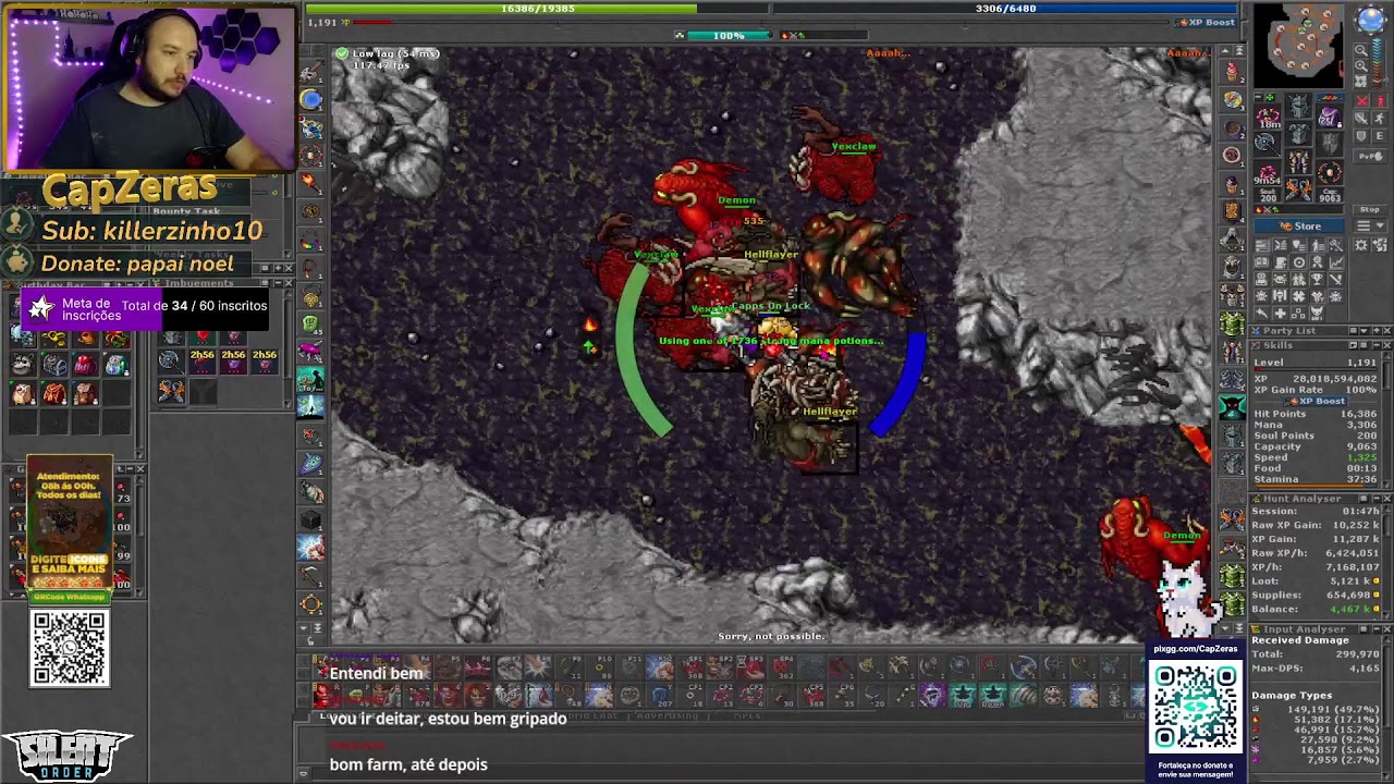 Sua noite começa aqui!!! - Live - Tibia - Boss e Hunt 09 de Março - EK/MS - Yonabra/Belobra