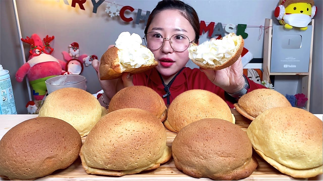 로티보이 로티번 커피번 바닐라번 휘핑크림 생크림 빵 디저트 먹방 Dessert Mukbang