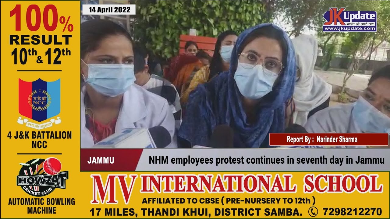 NHM employees protest continues in seventh day in Jammu