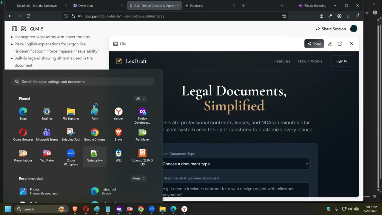 30 apps in15 days Day 11 Build 1   Legal Document Builder
