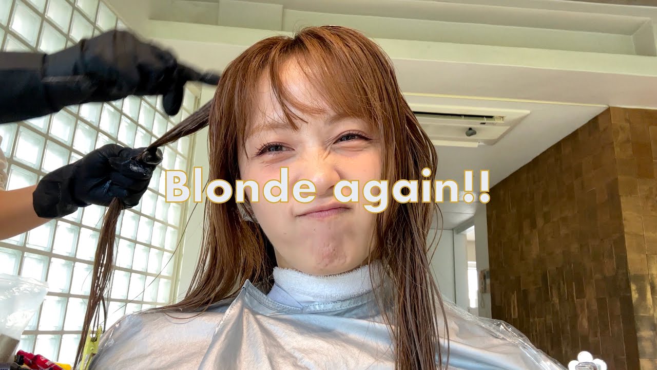 気合いの金髪💇‍♀️こんなに気分の乗らない金髪は初めて(笑）