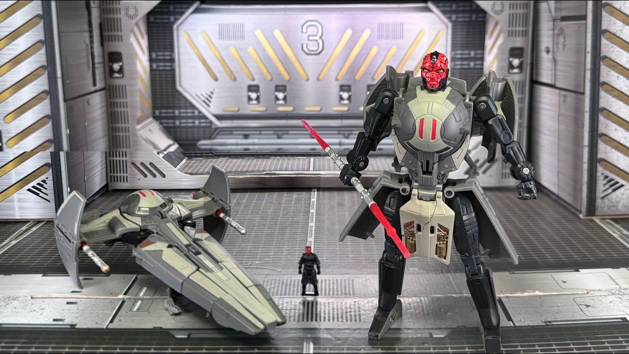 2006 Darth Maul Sith Infiltrator Vintage Toy Review - Star Wars Transformers - Hasbro