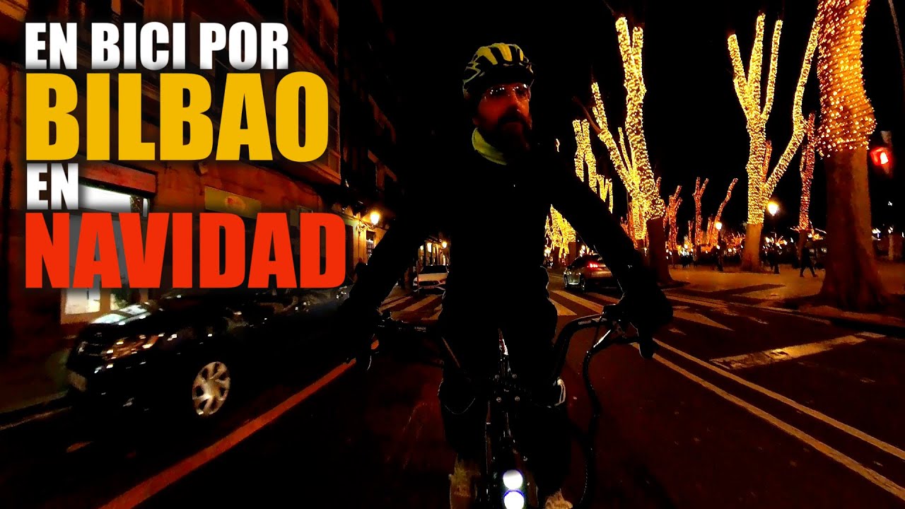 En bici por Bilbao en Navidad