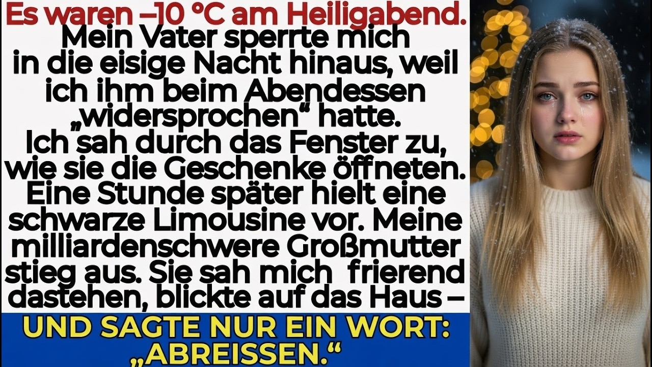 Meine Familie ließ mich bei 12°C draußen – dann kam der Notar meiner Oma