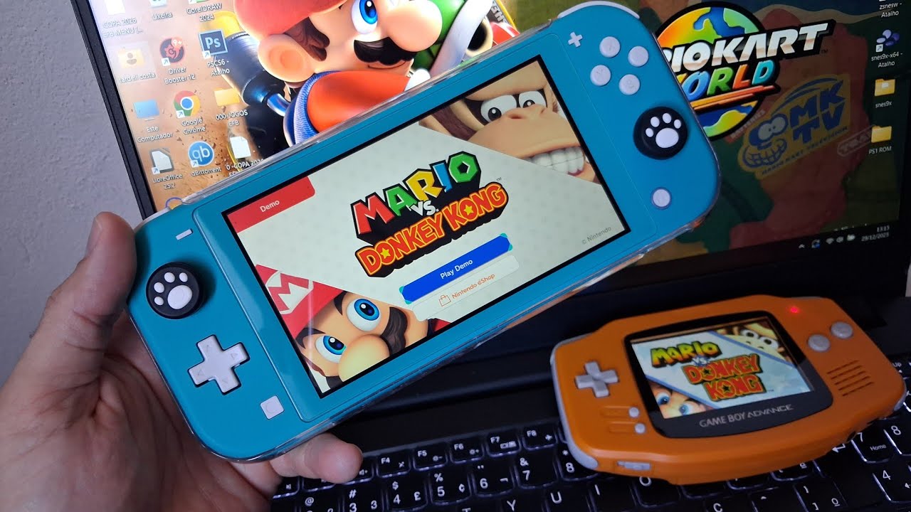 🚨 Bom demais! Joguei Mario vs Donkey kong no Game boy advance e no Nintendo Switch Lite em 2025! 
