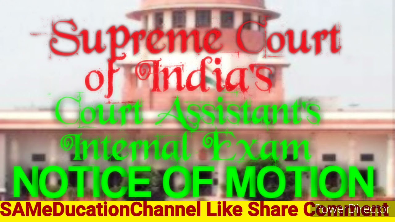 NOTICE OF MOTION 