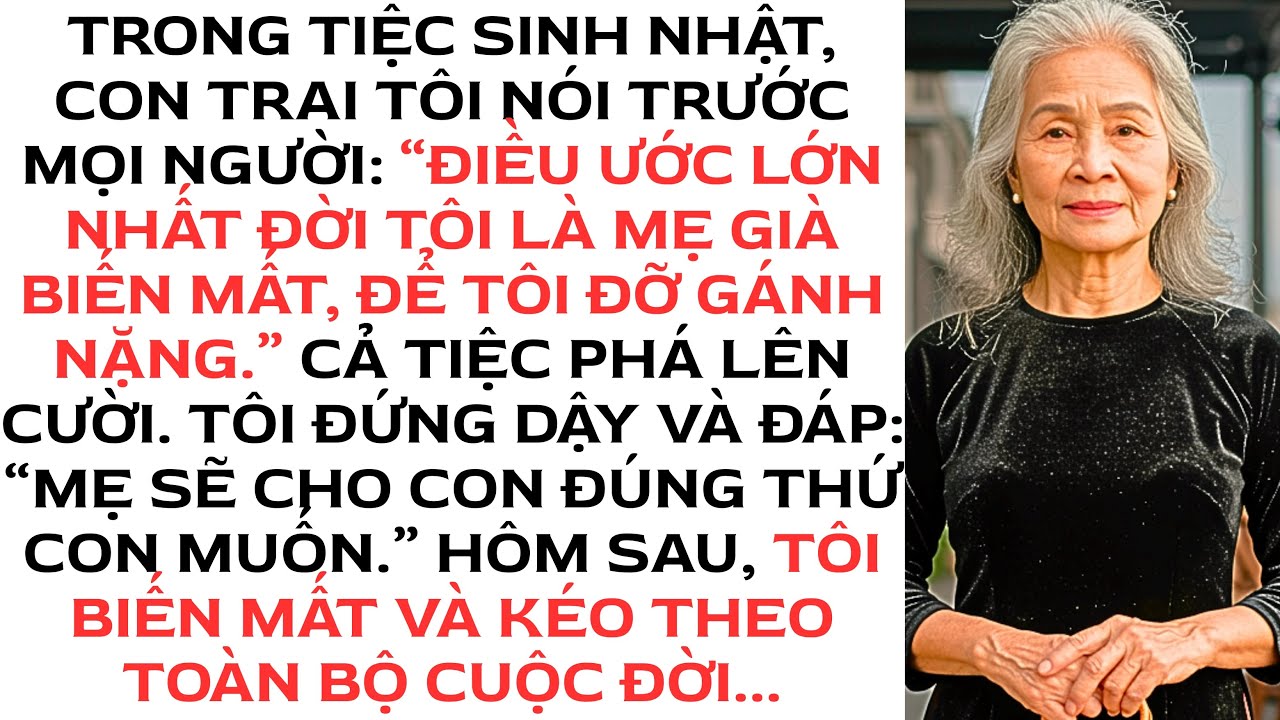 Trong ngày sinh nhật của con trai, nó nói món quà tuyệt nhất là nếu tôi rời khỏi đời nó. Vậy nên...