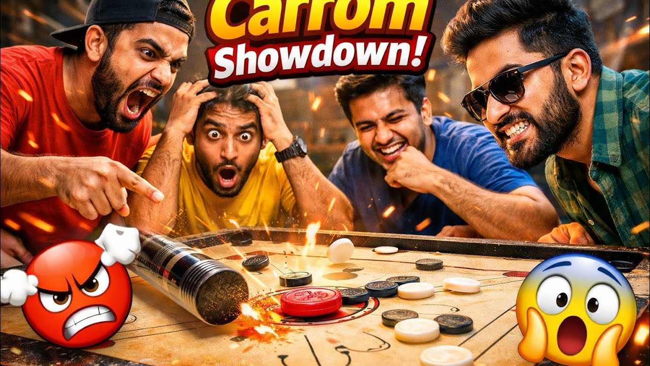 Epic Funny Carrom Match 😂🔥 | Striker Missed… Ego Hit Hard! #carrom 