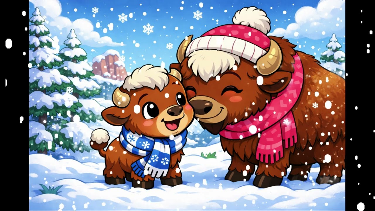 Felicidad Blanca – Canción Infantil Tranquila de Invierno | Pequeño Búfalo | North Dakota Fairytales