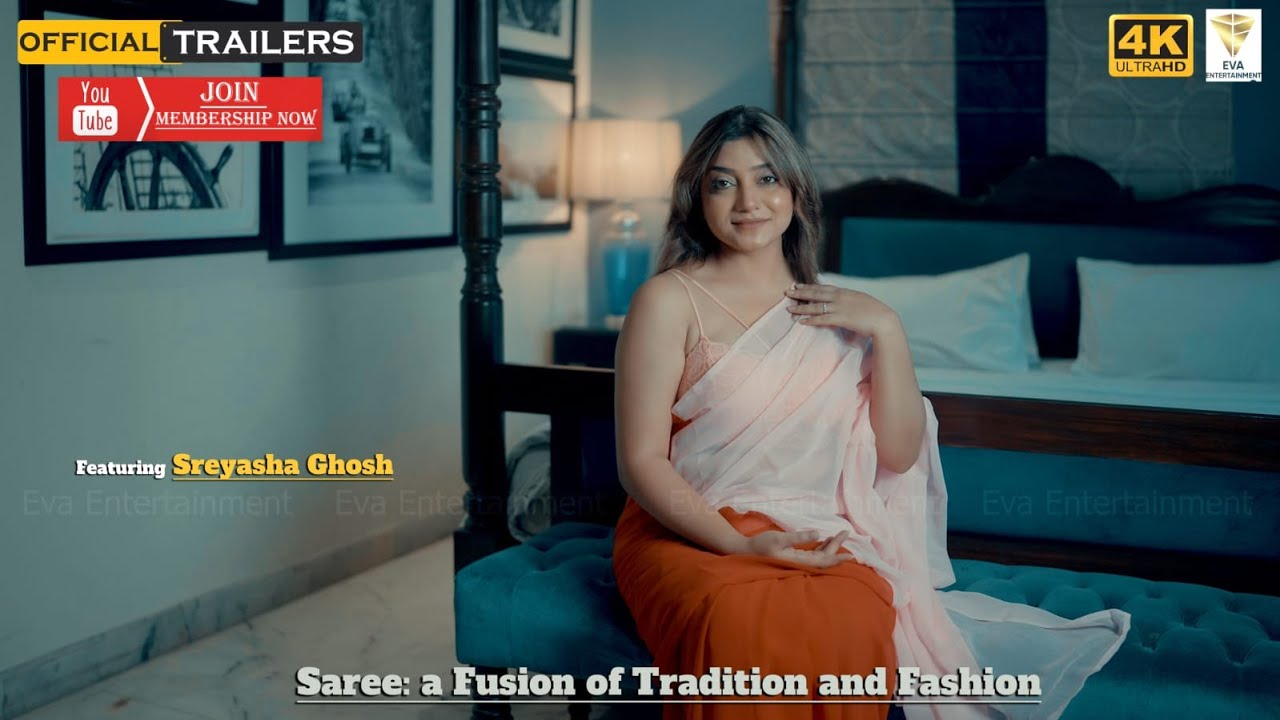 EVA ENTERTAINMENT | HIGH FASHION | Sreyasha Elegant Indoor Saree TRAILER #bongbeauty #sareelove