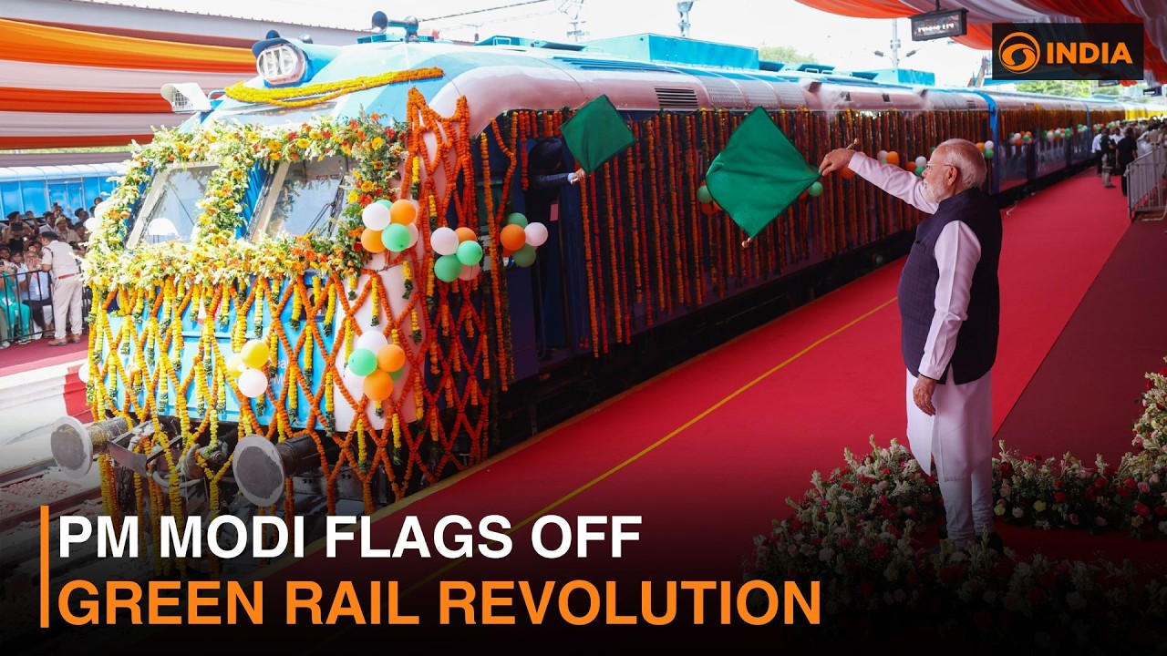 PM Modi Flags Off India's First Hydrogen Train | World's Longest Hydrogen-Powered Passenger Train