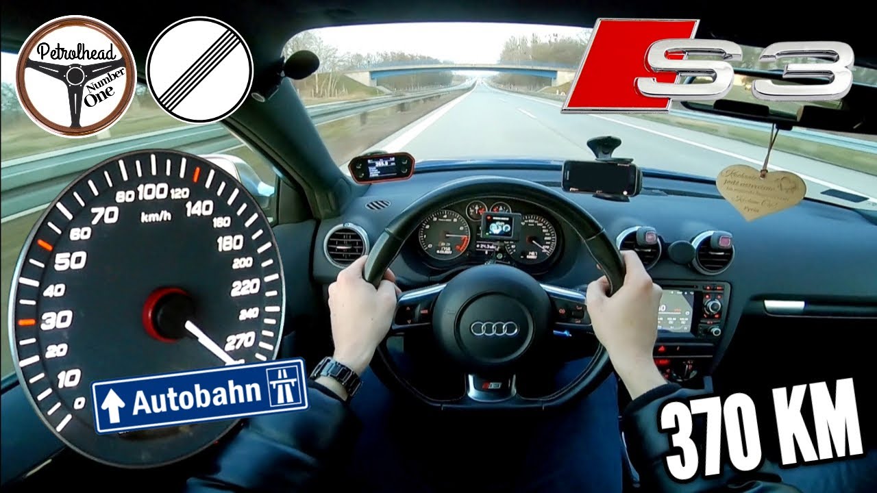 370 KM Audi S3 8p | V-MAX. Próba autostradowa. RACEBOX 100-200 km/h.