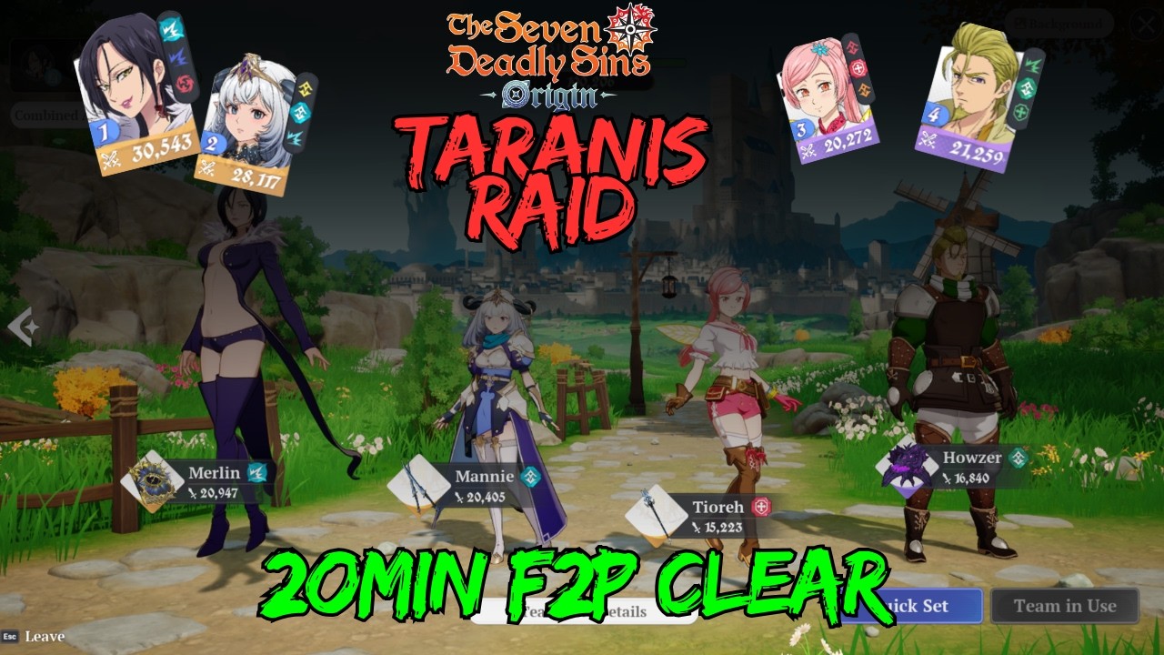 The Only TARANIS RAID Guide You'll Ever Need - Complete F2P 20-Min Clear! | Seven Deadly Sins Origin