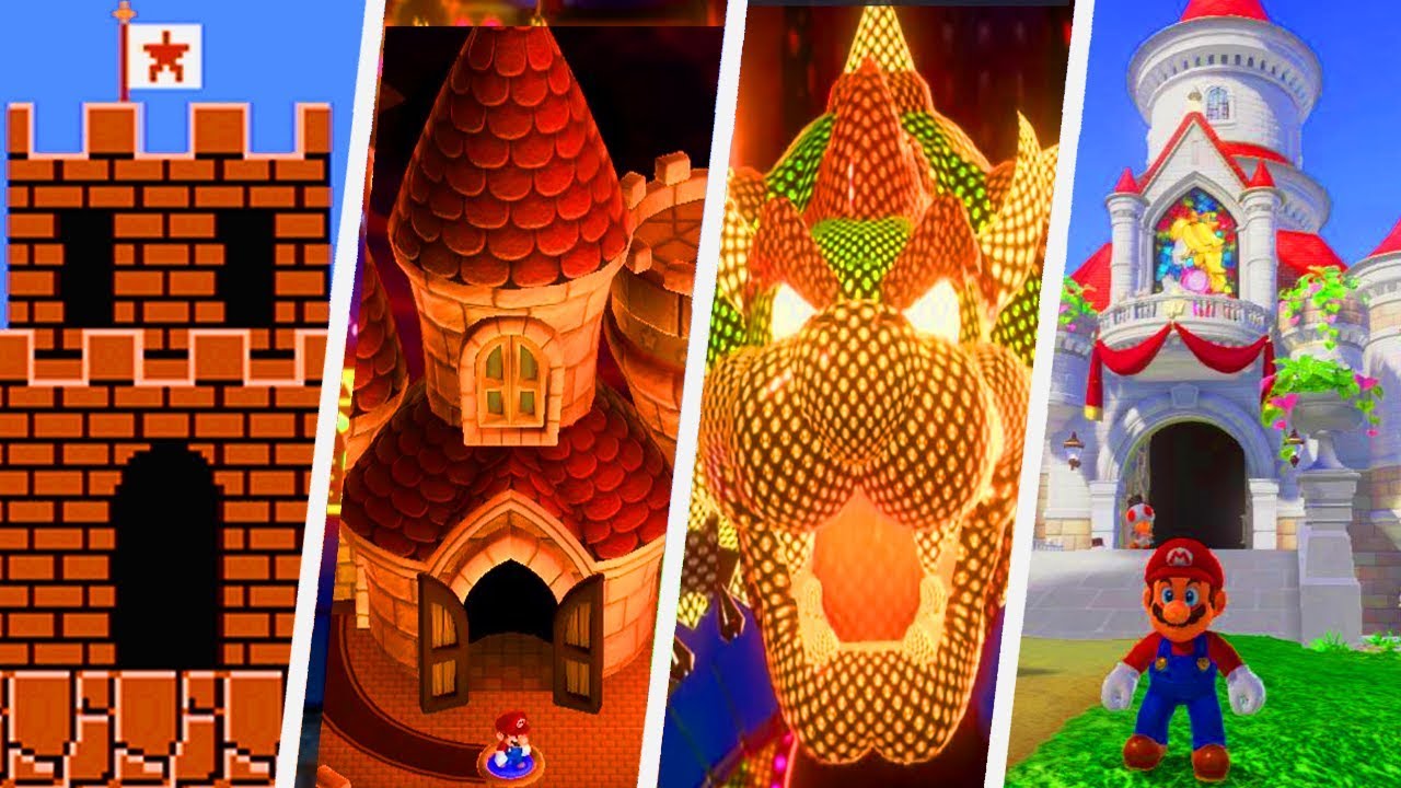 Evolution of Castles in Super Mario Games (1985 - 2017)