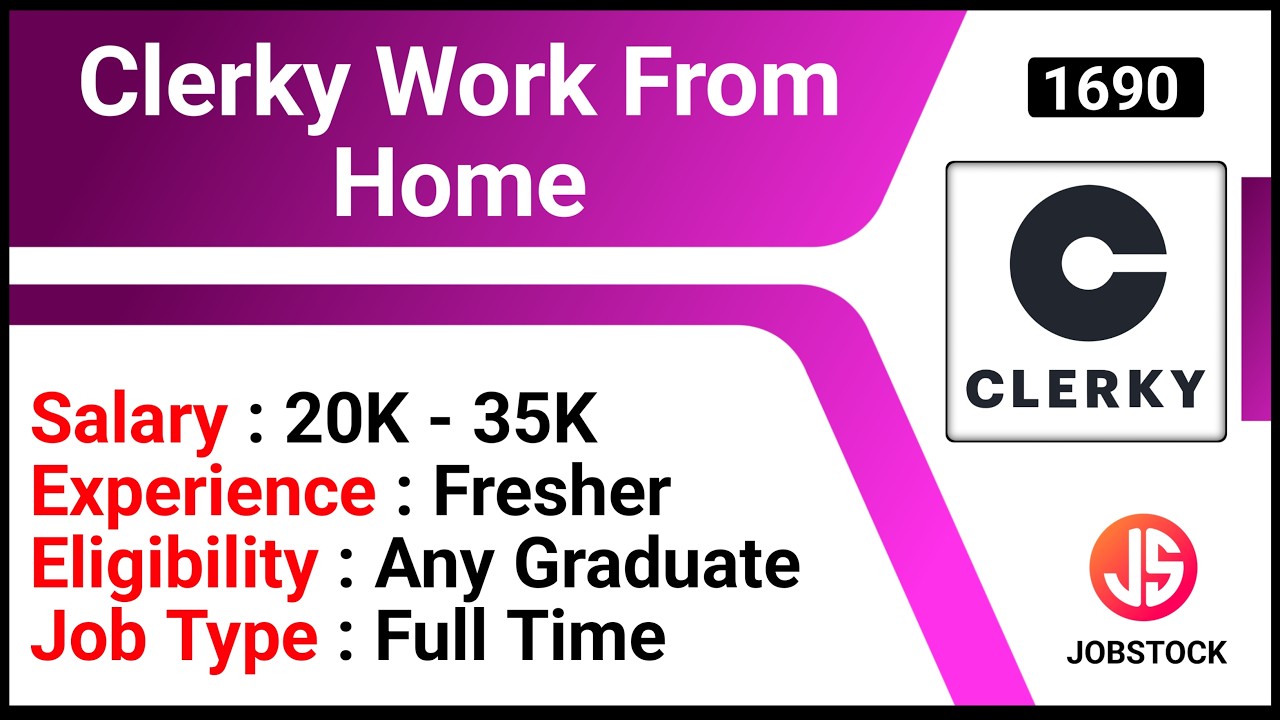 Clerky Work From Home | Online Job At Home Jobs | Customer Operations Jobs