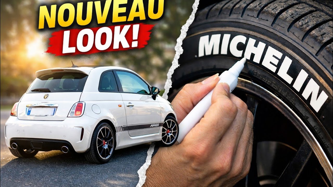 ABARTH 180HP /  PEINDRE LE FLANC DE MES PNEUS