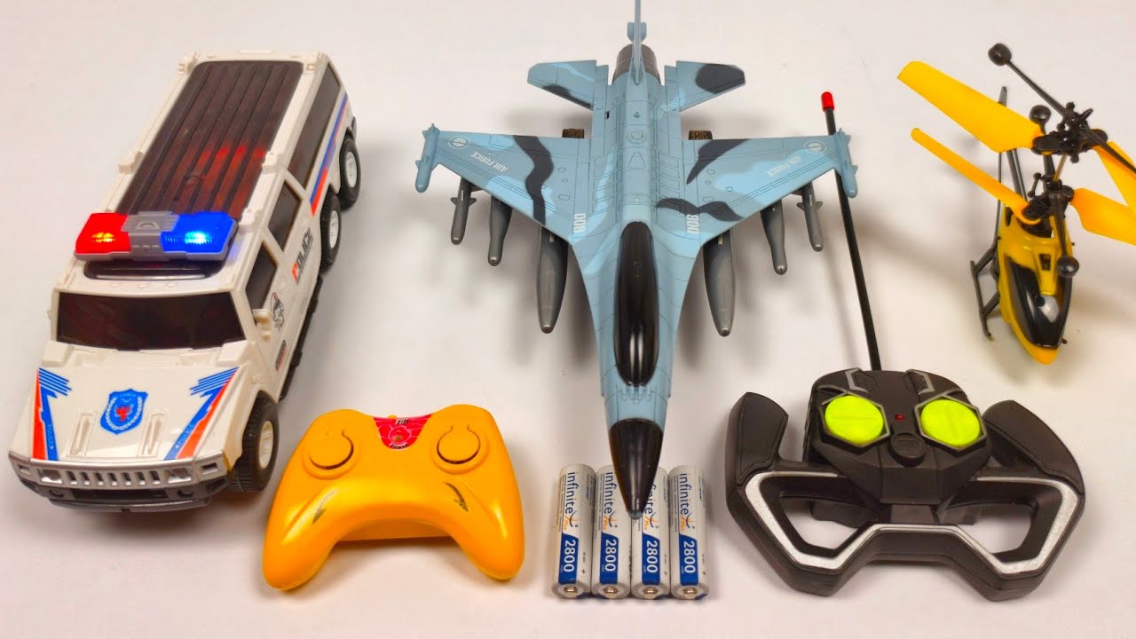Radio control airplane, 3D Lights Police Car, rc helicopter, police car, aeroplane, airbus a380, CAR