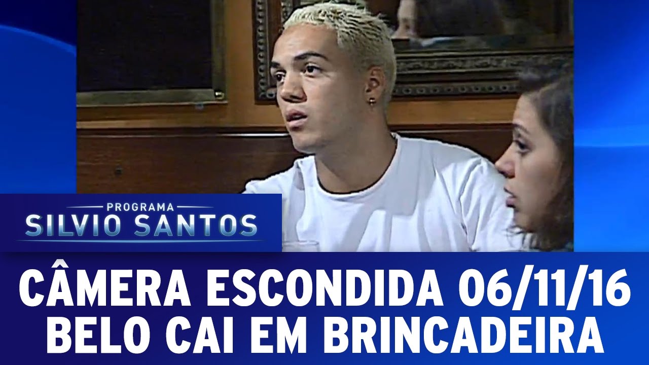 C&acirc;mera Escondida (06/11/16) - Cantor Belo cai na brincadeira