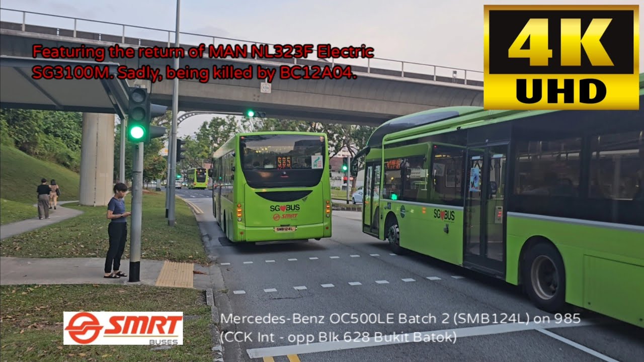SMRT Mercedes-Benz OC500LE Batch 2 (SMB124L) on 985 (CCK Int - opp Blk 628 Bukit Batok)