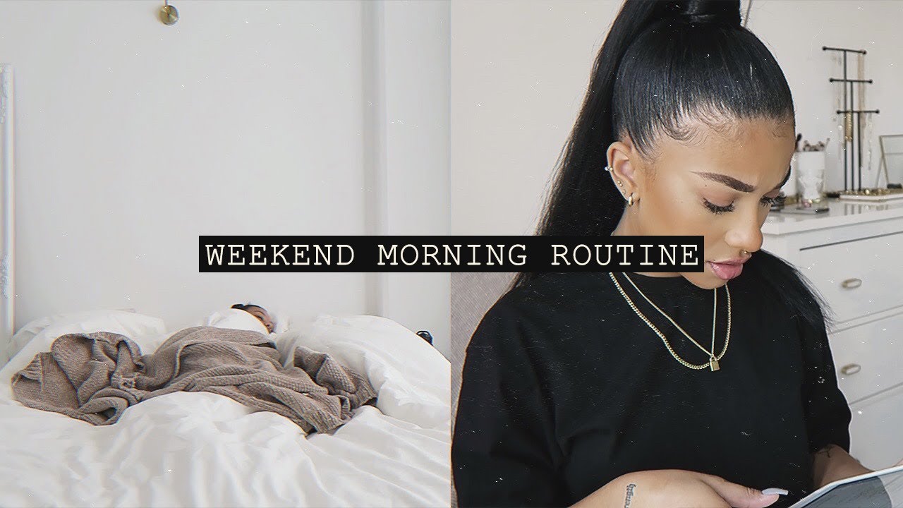 my weekend morning routine.