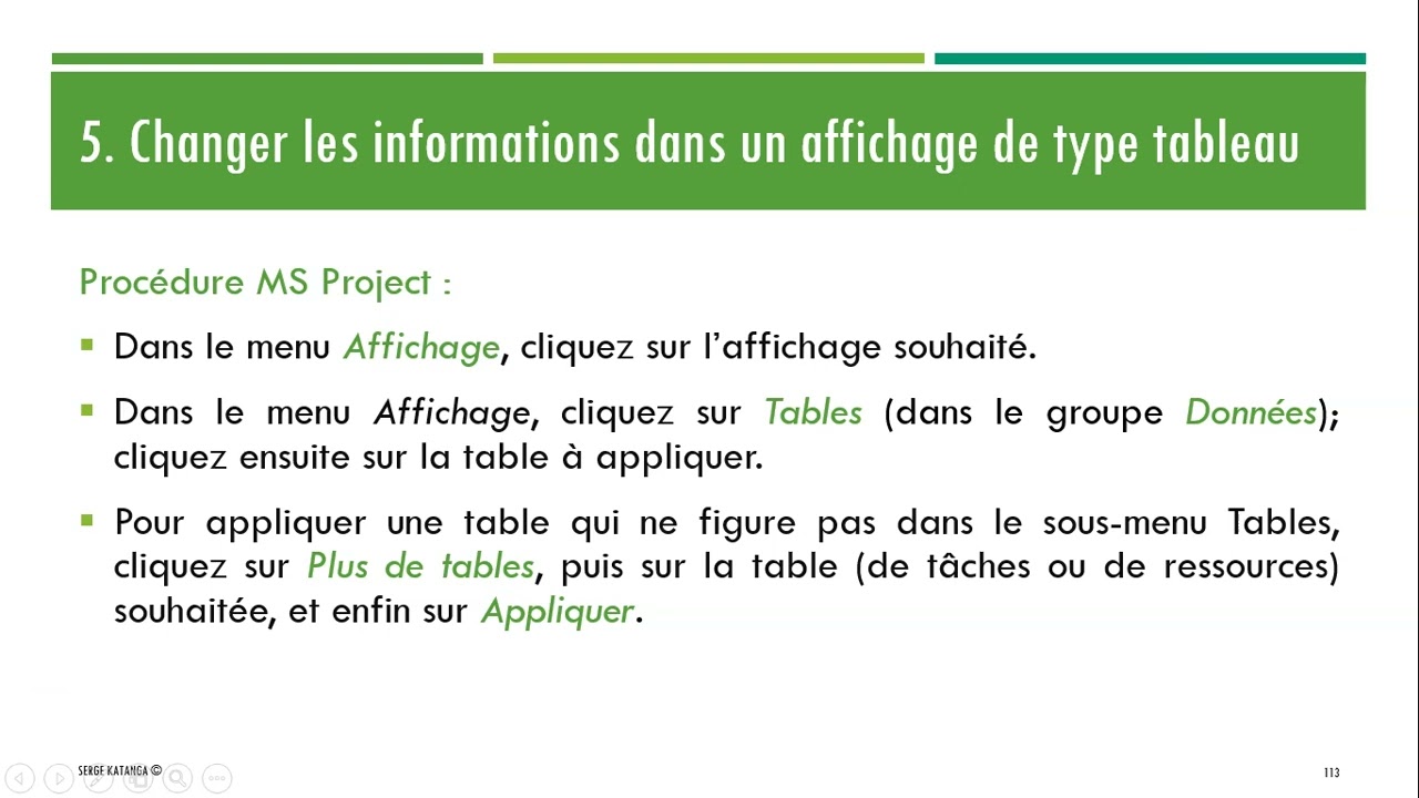 [Microsoft Project] Leçon 8 : Afficher et vérifier les prévisions du projet