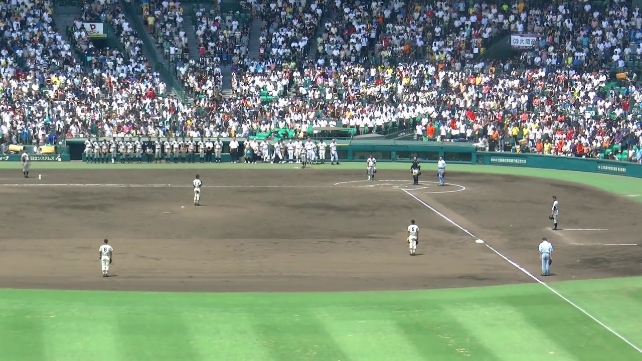 第95回全国高校野球・終戦の日　正午の黙祷