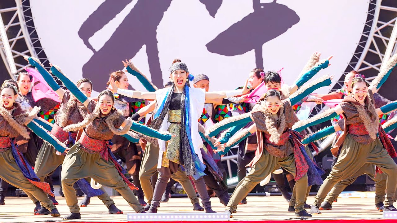 [4K] 渚一世風美　1回目　富山のよさこい祭り 2023 日曜日 (中央)