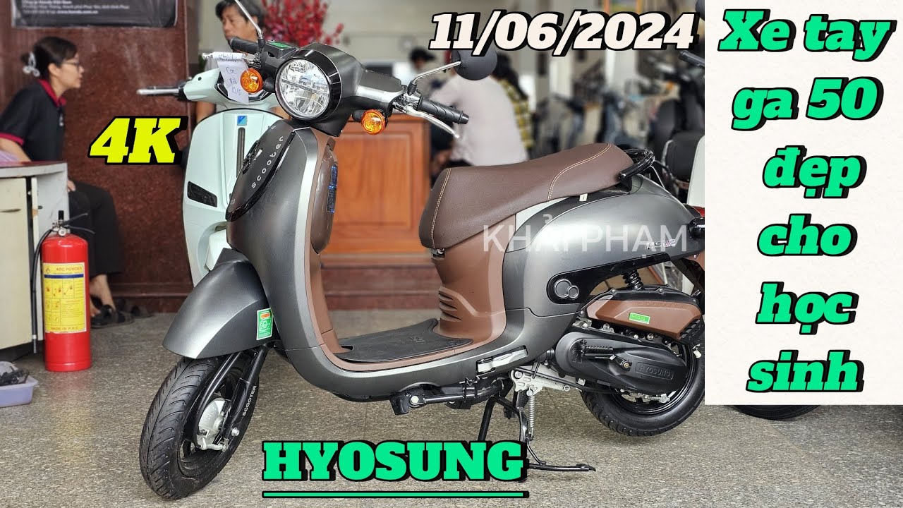 Xe tay ga 50cc HYOSUNG NỔ MÁY về nhà mới + giá bán ngày 11/06/24 CH Mai Duyên. Khải Phạm #xe50cc