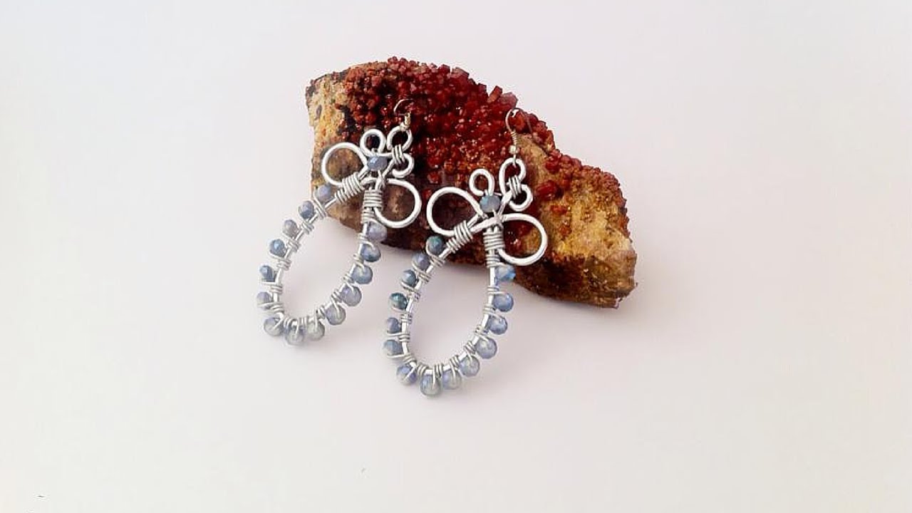 Video Creazioni #7 \ Wire Earrings \ Orecchini in Wire \ Alluminio, Pietre Dure
