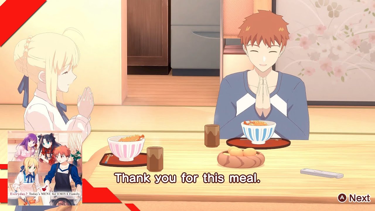 Everyday♪ Today's MENU for EMIYA Family - 60 Minute Play [Switch]