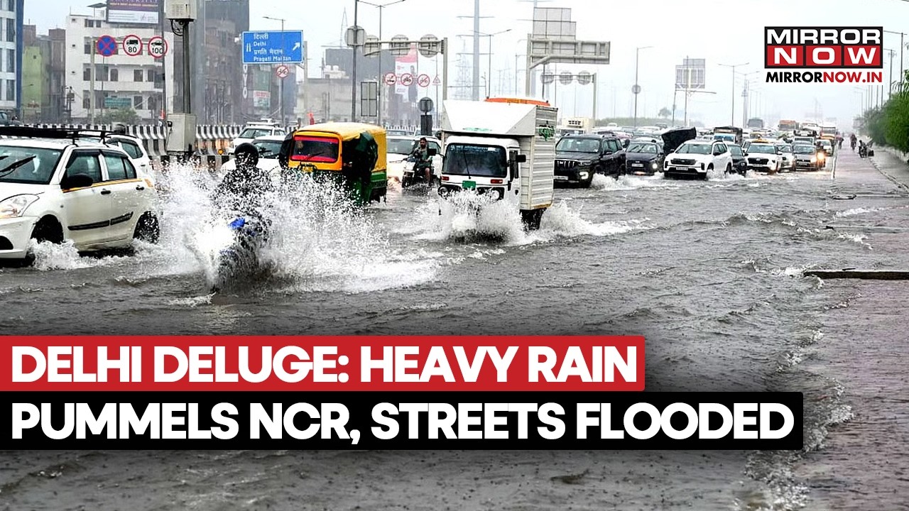 Дели затоплен: сильные ливни обрушились на районы NCR, дороги ушли под воду, движение парализован...
