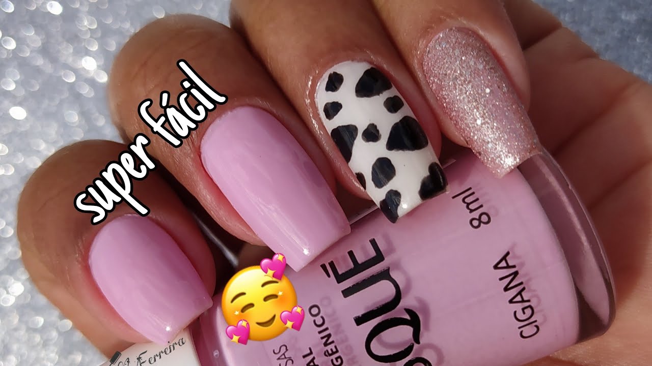 decoração super fácil de fazer/vaquinha nas unhas