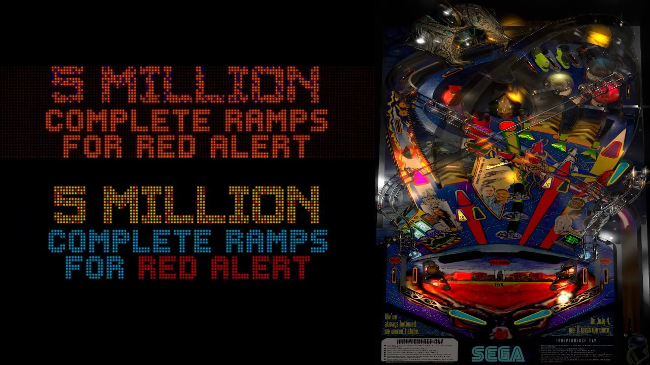 Independence Day (Sega 1996) Pin2DMD Colour DMD Demo