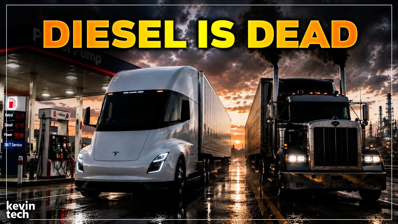 Tesla Semi vs Diesel Trucks    Freight Industry's $800 Billion War Begins