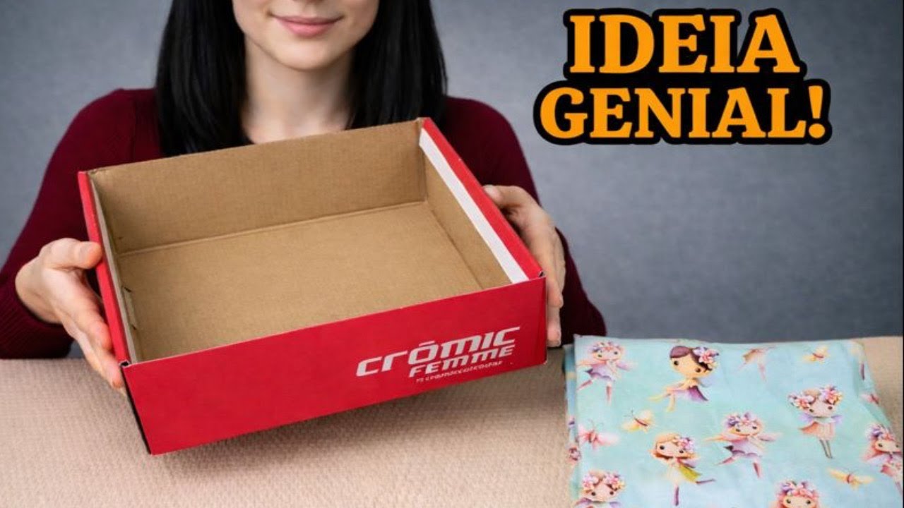 IDEIA SENSACIONAL COM CAIXA DE SAPATO E TECIDO TODOS AMARAM FAÇA VOCÊ MESMO #viral #compartilhe #diy