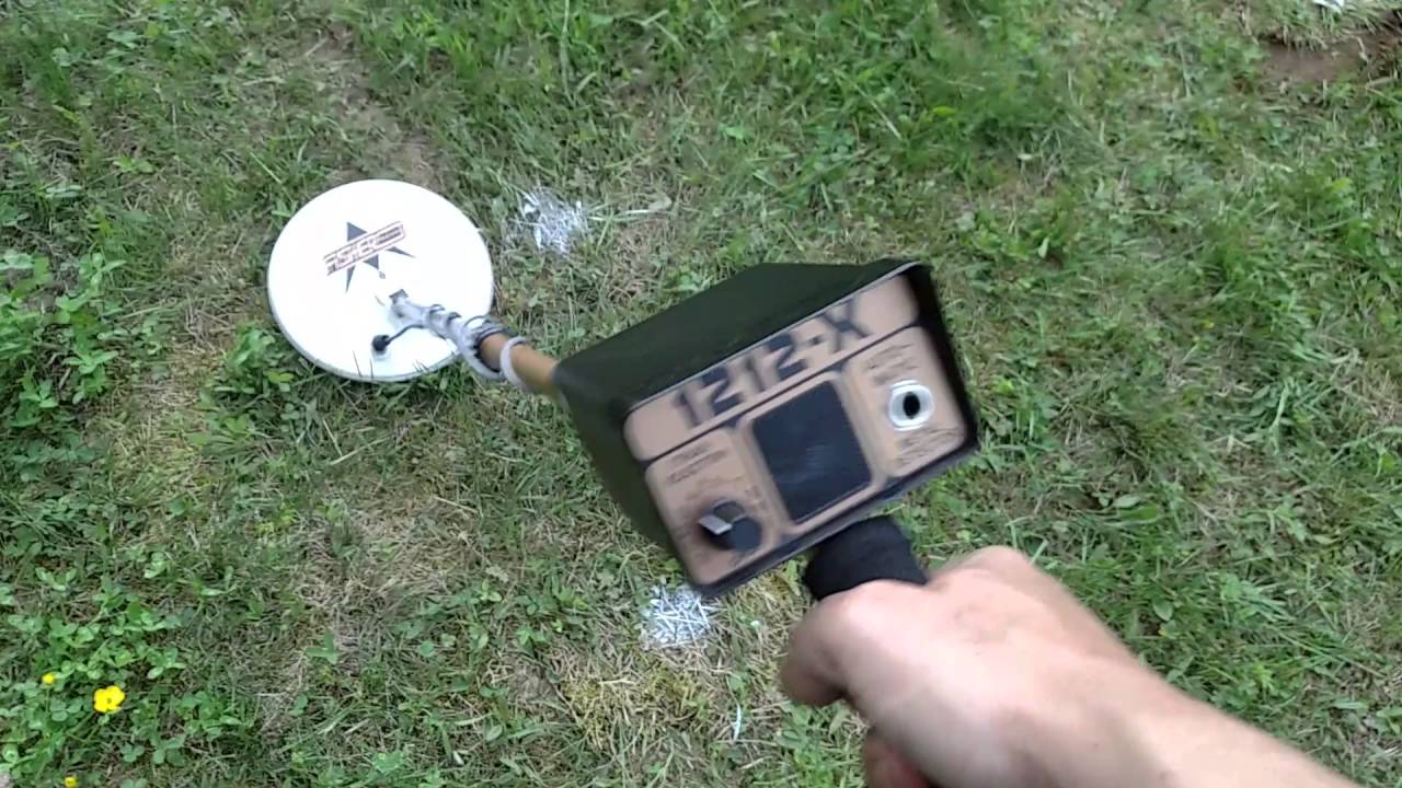 Fisher 1212x metal detector test garden video
