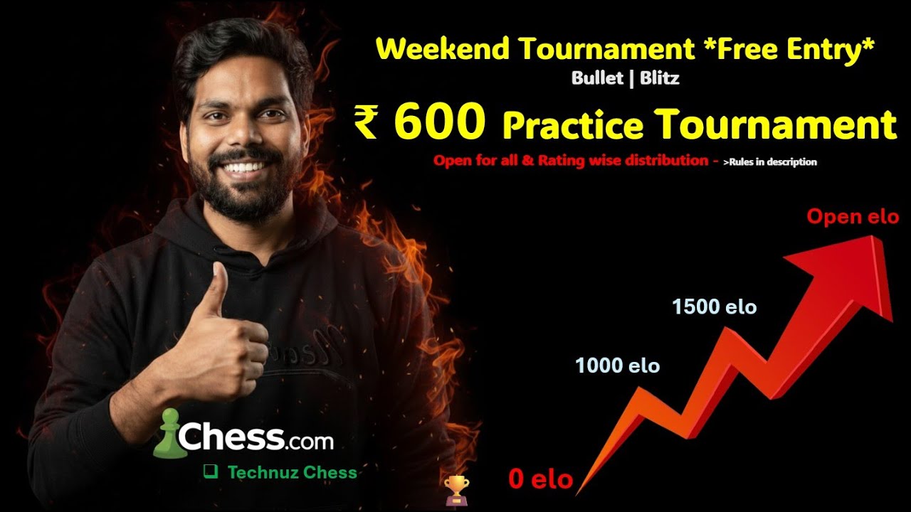 Practice Tournament LIVE 🧠 Next - 600₹♟️Chess.com #main #chesslive #chessindia #chessstream