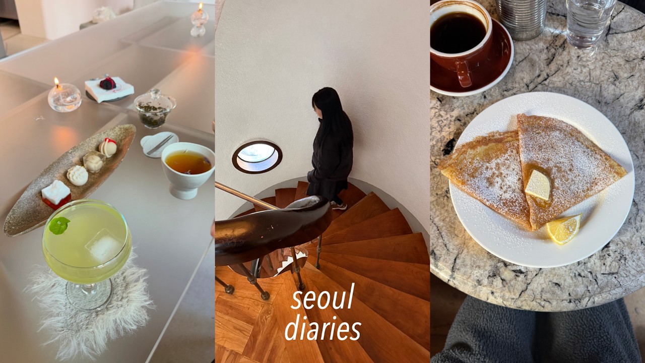 vlog. 서울 일상. 정말 좋았던 찻집 2곳🍵 sai 서울, 무미다점🫖 연희동 포셋 엽서쓰고 산스 브런치🌺 버터레몬크레페 🧈🍋 / rene 브이로그