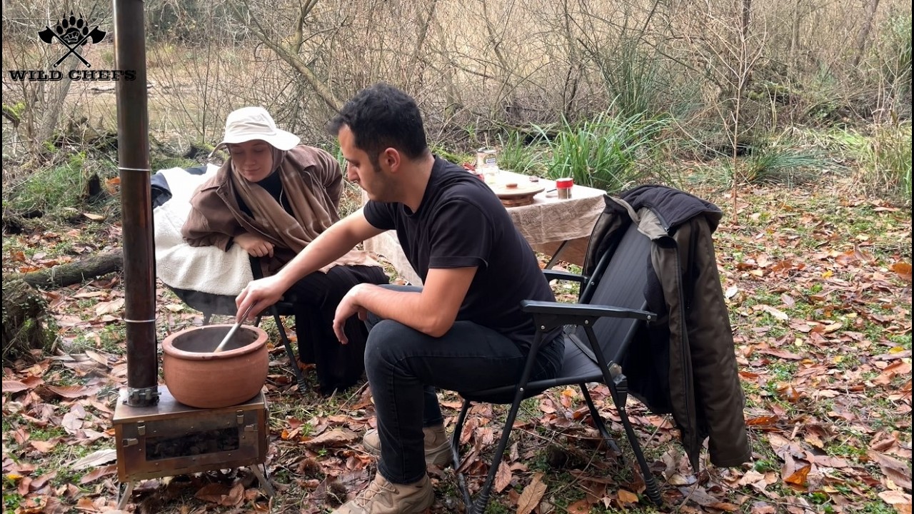 Ormanda Göl Kenarında Nostaljik Akşam Yemeği: Kurufasulye 🍲🌲