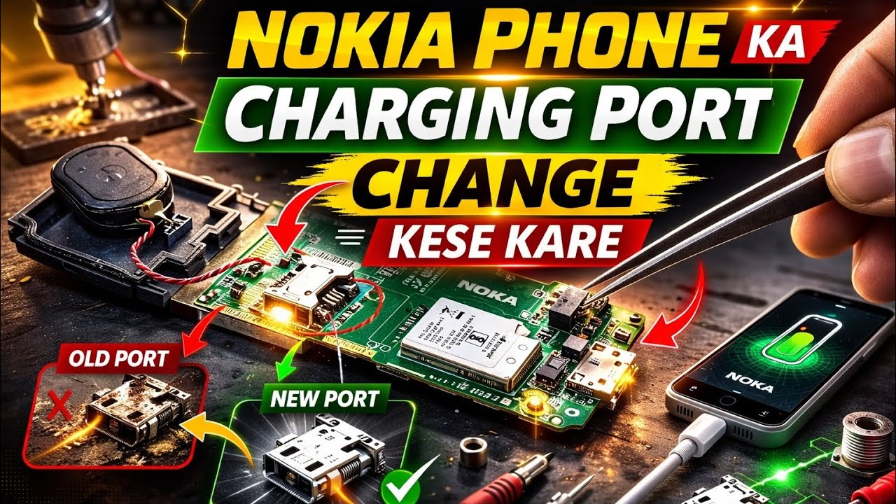  Charging Port Change kese Kare #Nokia Phone  Mobile Repairing Video #video #mobile  #mobilefix #1m 