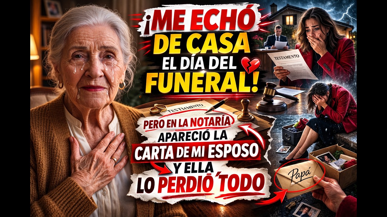 Mi hija intentó echarme de casa el día del funeral… pero en la notaría encontró la carta que la dejó