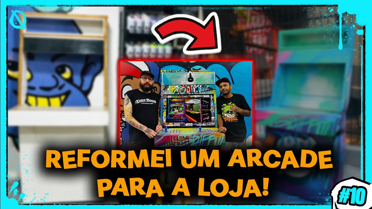 Peguei um ARCADE destruído e transformei nisso…(reforma completa!)