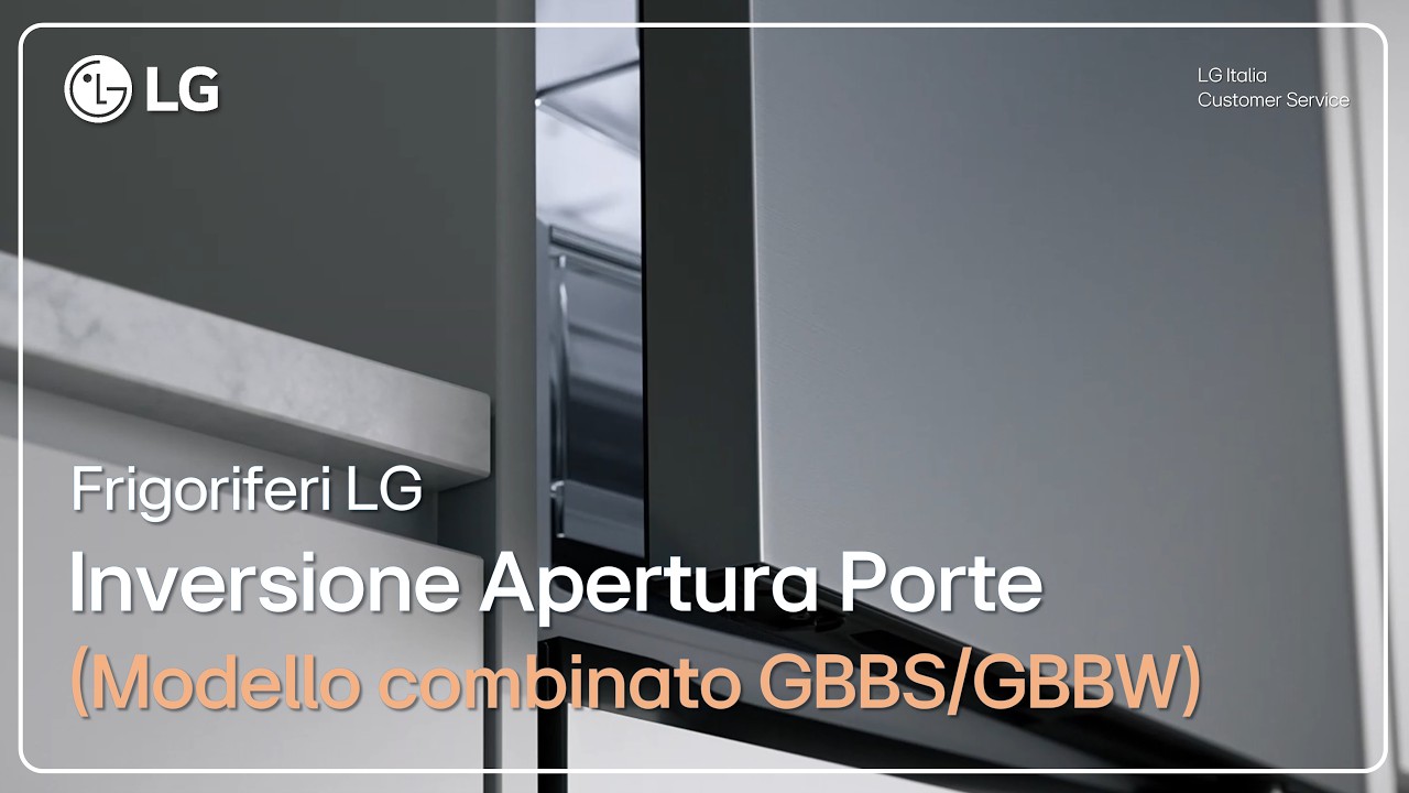 Frigoriferi LG | Come invertire l’apertura della porta (Modelli GBBS / GBBW)