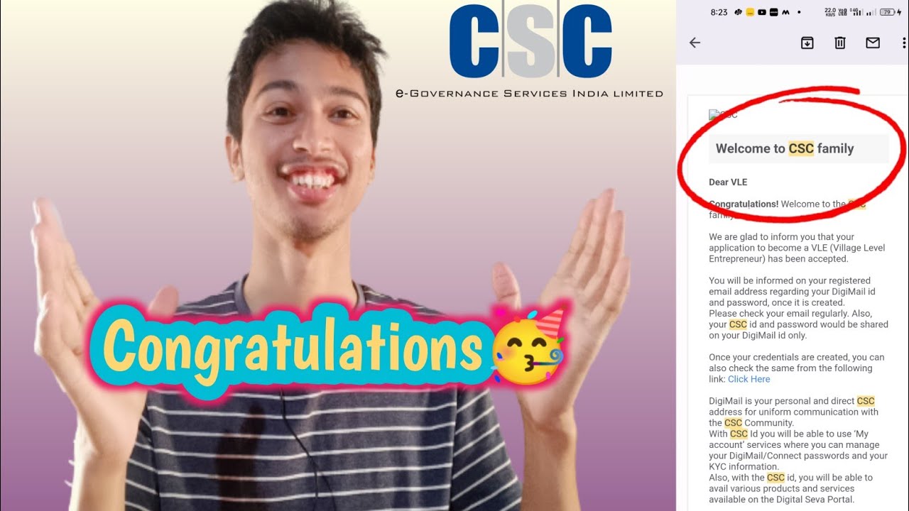 Welcome to csc family | congratulations 🥳 message | how to apply csc vle | kokborok hindi tech 2022