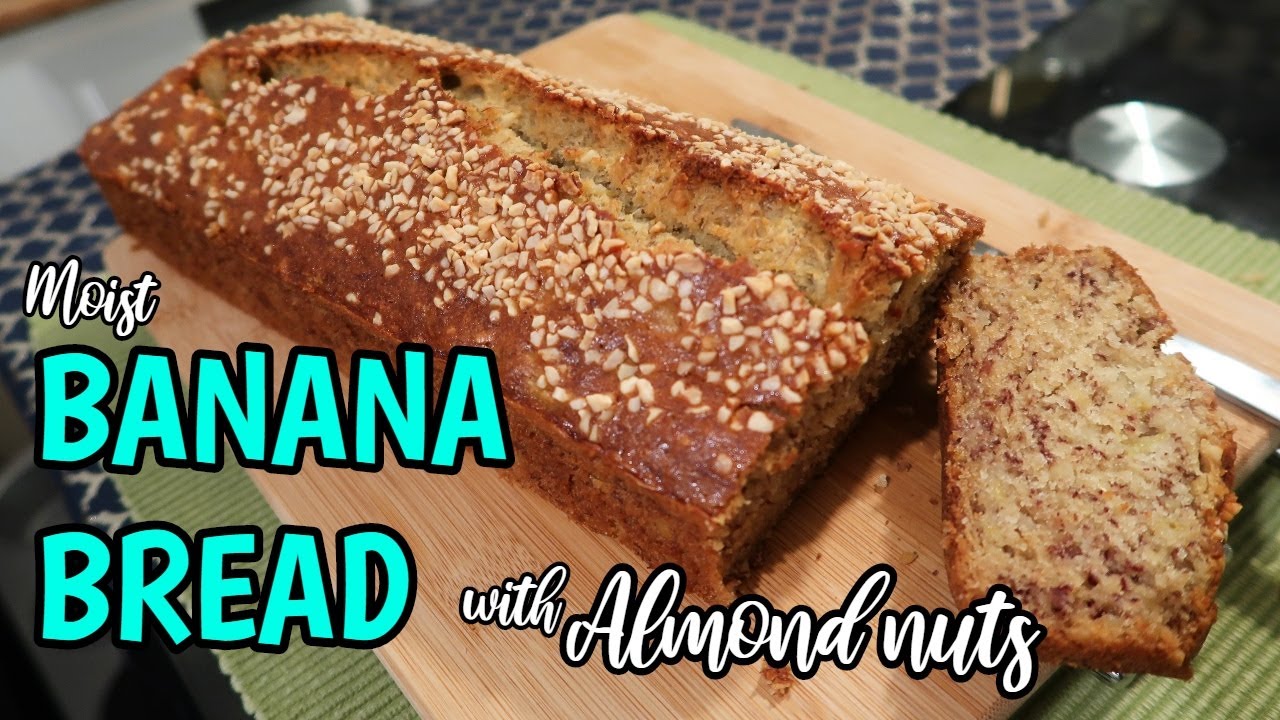 BANANA BREAD WITH ALMOND NUTS | EASY RECIPE | BANANBR&Ouml;D MED MANDELN&Ouml;TTER | PANGBENTA | SUPER MOIST