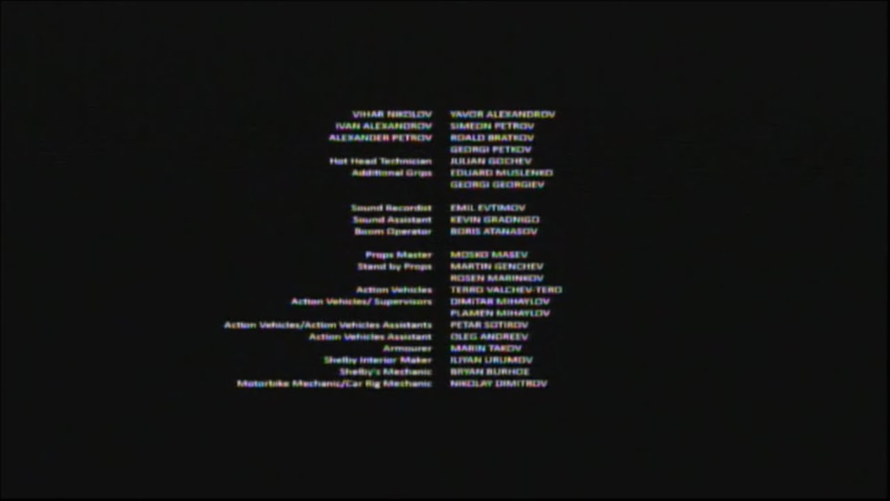 Getaway (2013) End Credits (UniM&aacute;s 2024)