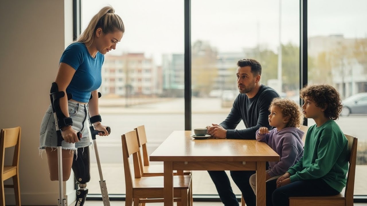 Can I Sit Here?’— A One-Legged Girl’s Question That Broke a Single Dad’s Heart and Healed Them Both”