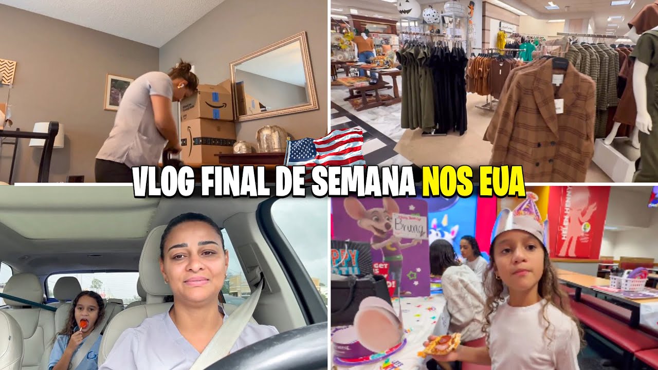 FINAL DE SEMANA EM FAMÍIA: FESTA, COMPRAS E CORRERIA COMO FAXINEIRA NOS EUA 🚗