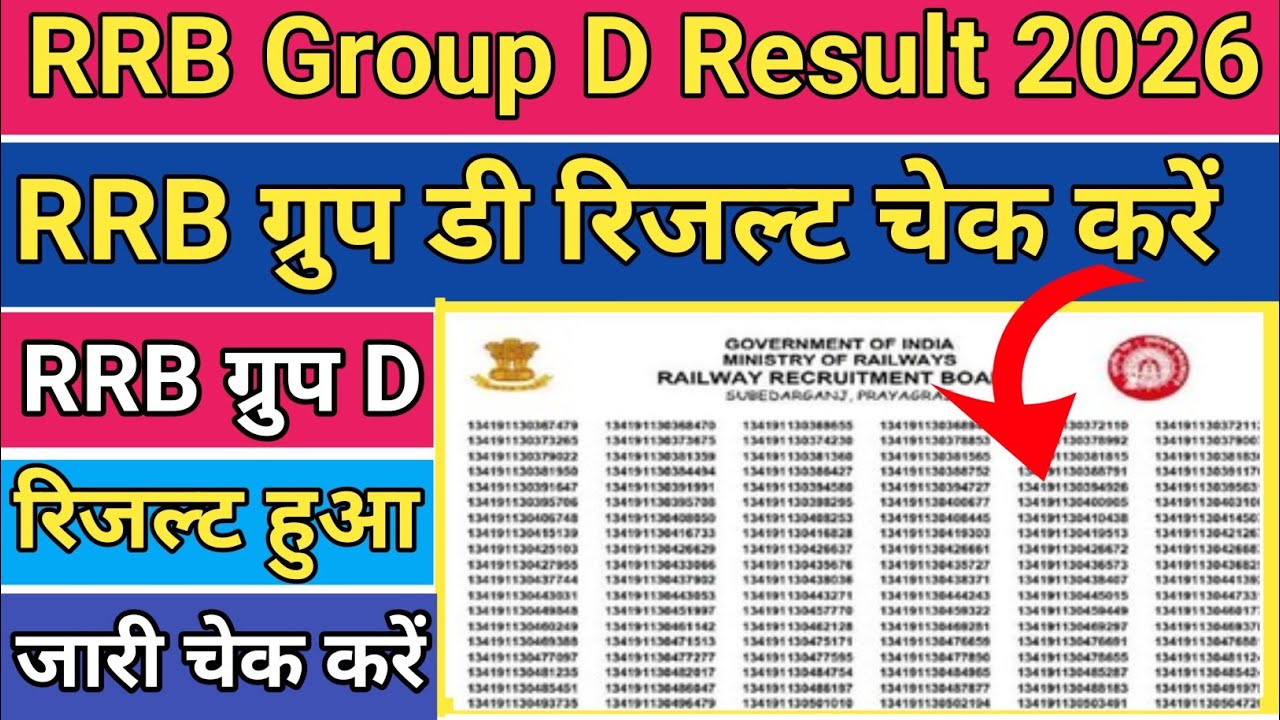 RRB Group D Result 2026 Date | RRB Group D Result Kaise Dekhe 2026 !How To Check RRB Group D Result