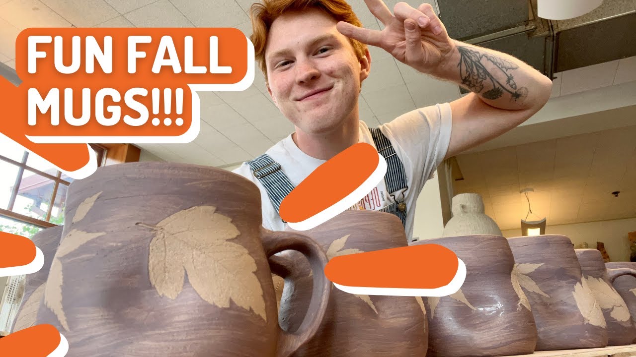 Making Fall Mugs | Chill Pottery With Benjamin